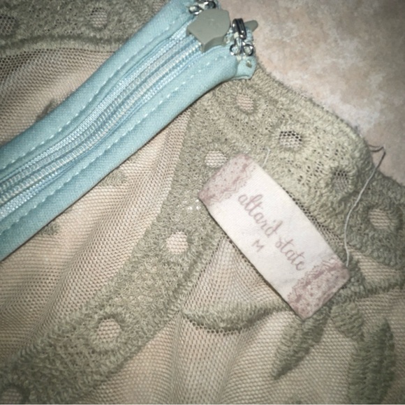 Altar’d State floral green sheer maxi dress Sz M - Picture 10 of 13